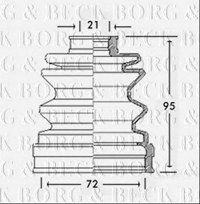 BORG & BECK bcb2546 -  Пыльник, приводной вал